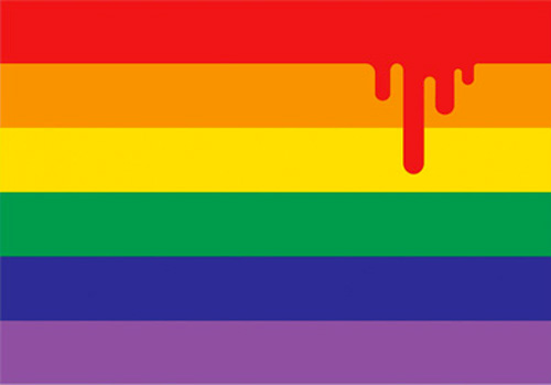 rainbow flag - gay in cecenia